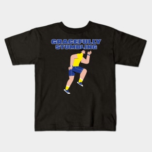 Gracefully Stumbling Funny Running Kids T-Shirt